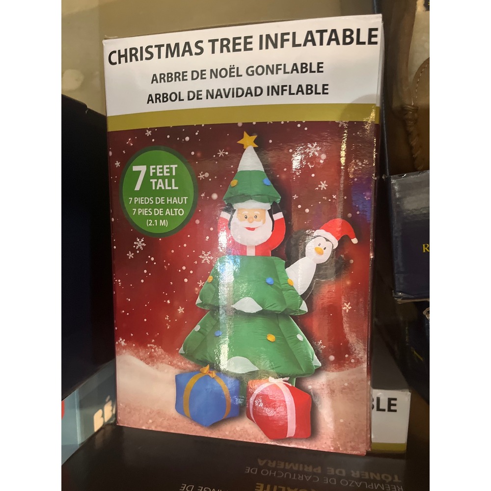 Christmas Tree Inflatable 7ft Tall With‎ Lights NEW IN BOX